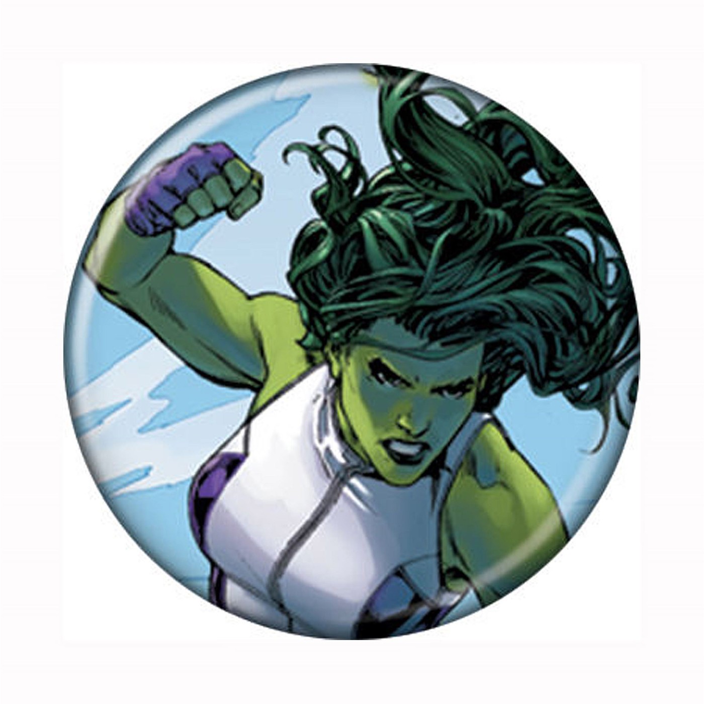 She-Hulk Punch Button, Green