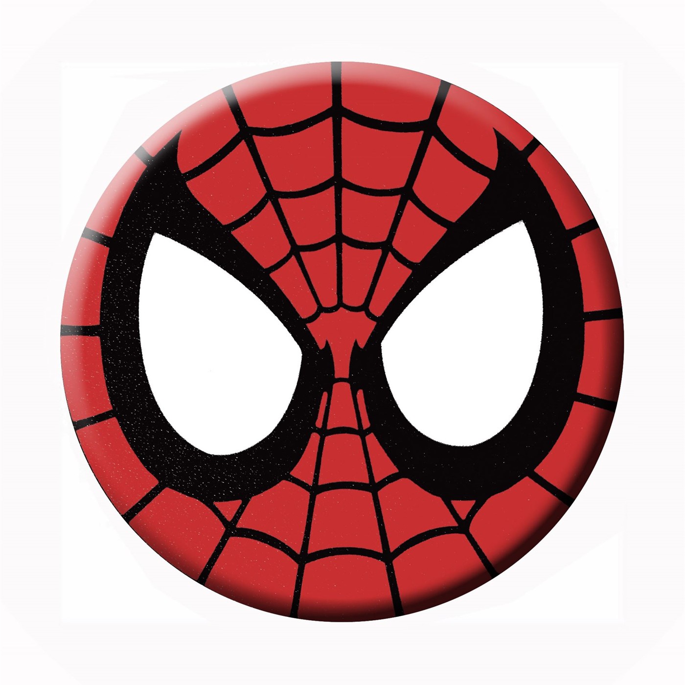 Spiderman Close Up Mask Mega Button, Red