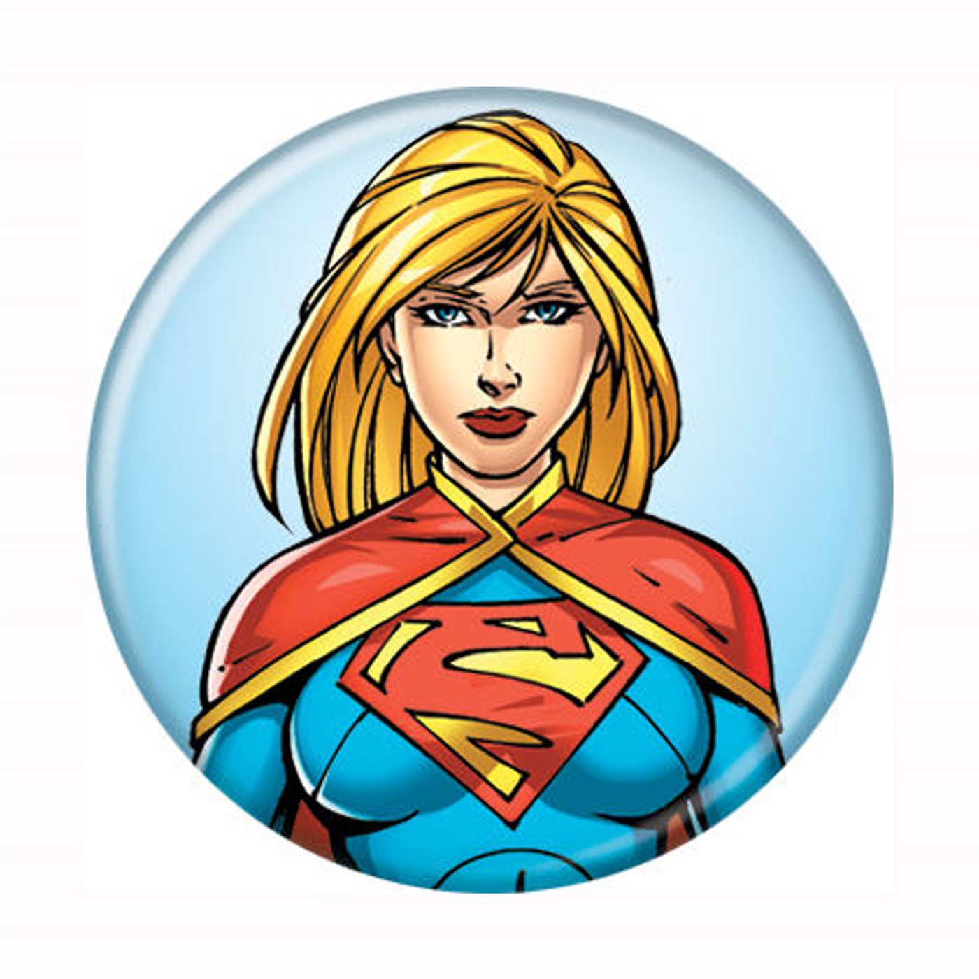 Supergirl Headshot New 52 Button, Blue