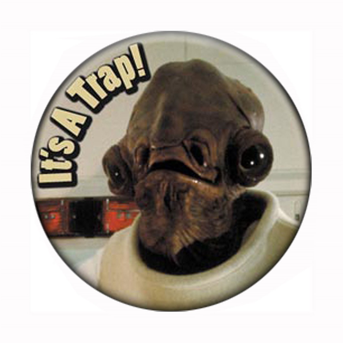 Star Wars Akbar Trap Button, White