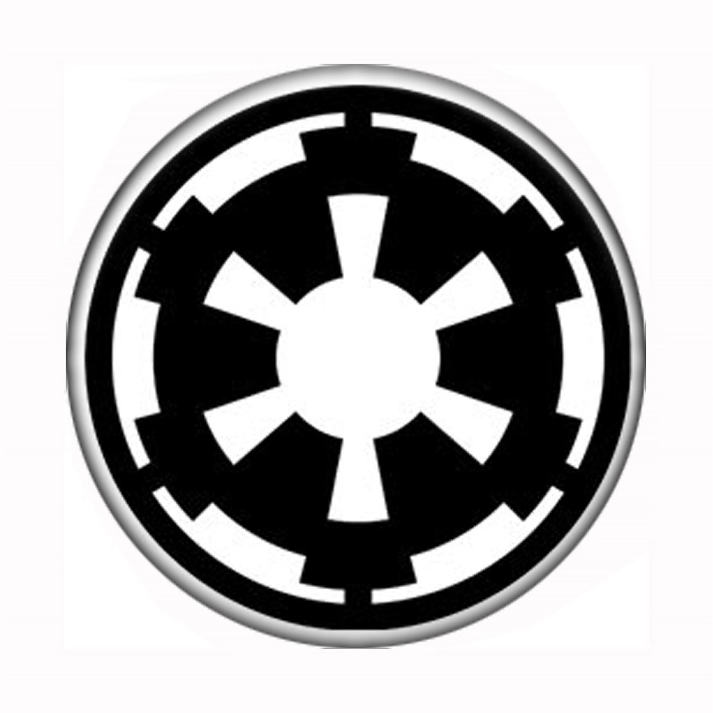 Star Wars Galactic Empire Sith Symbol Button, Black