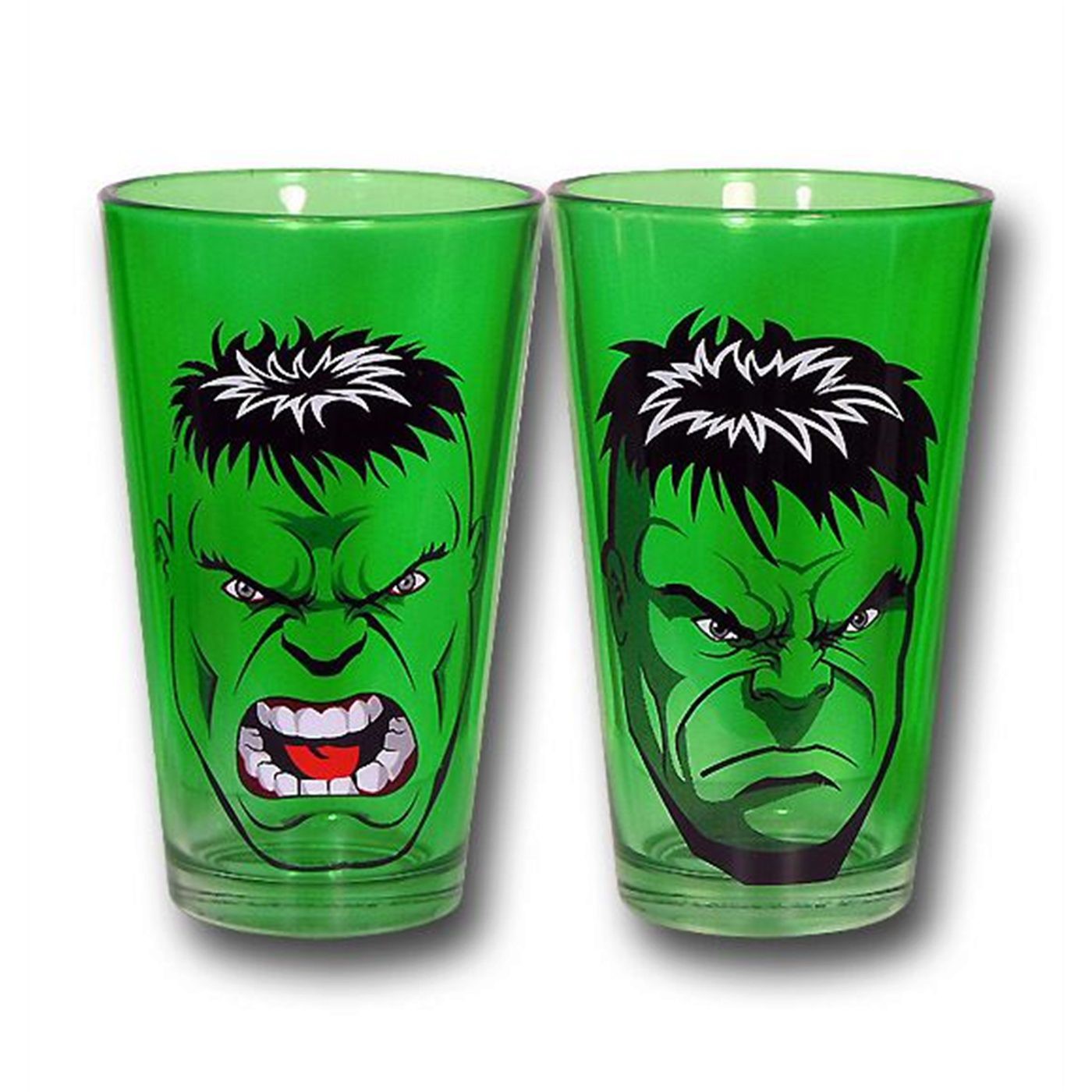 Hulk Expressions Green Pint Glass 2-Pack, Green