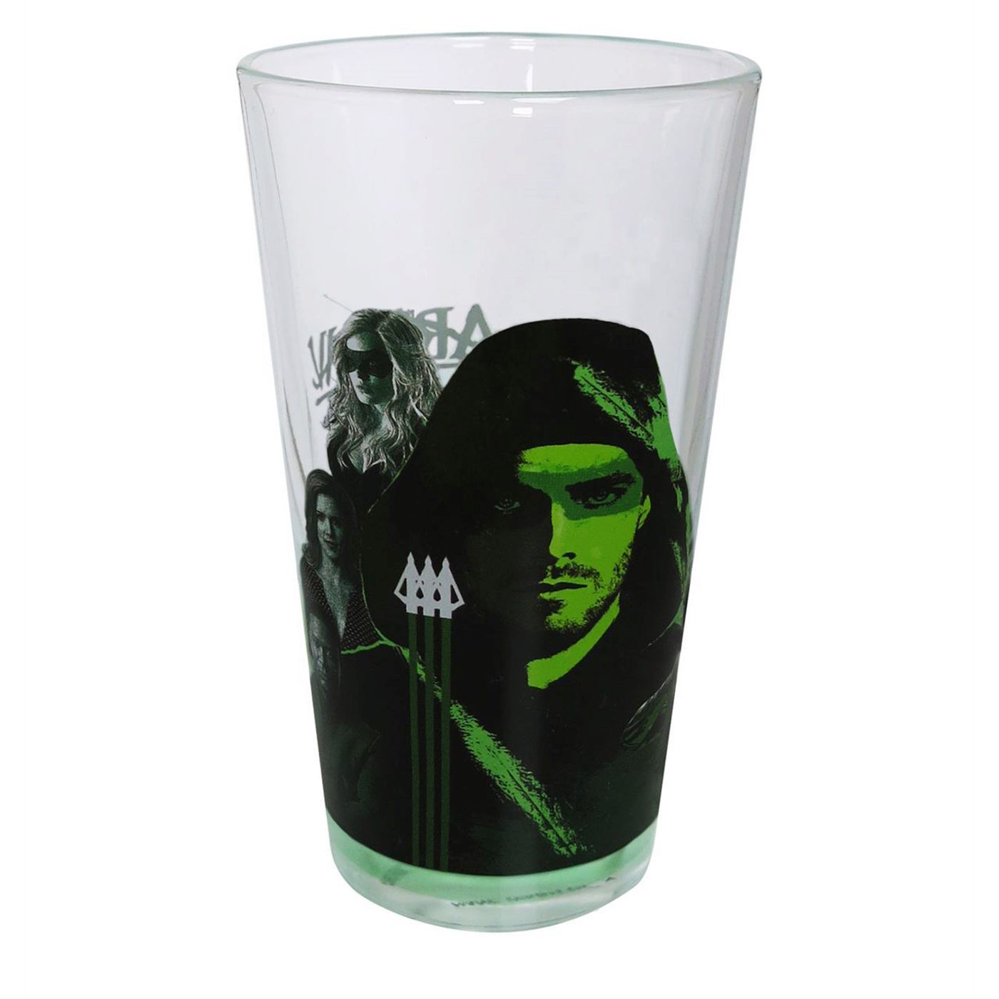 Arrow Close-Up Pint Glass, Green