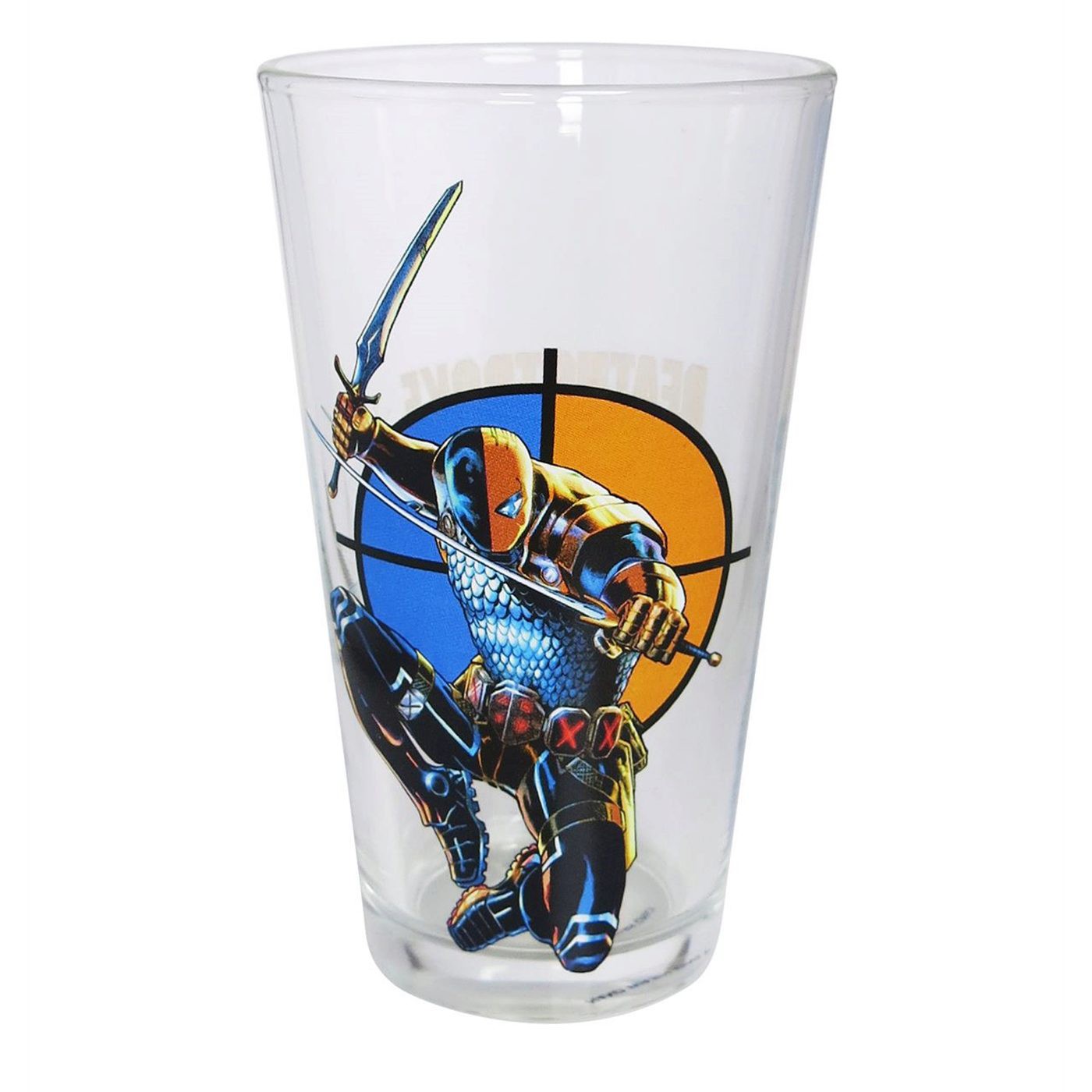 Deathstroke Action Pint Glass, Red