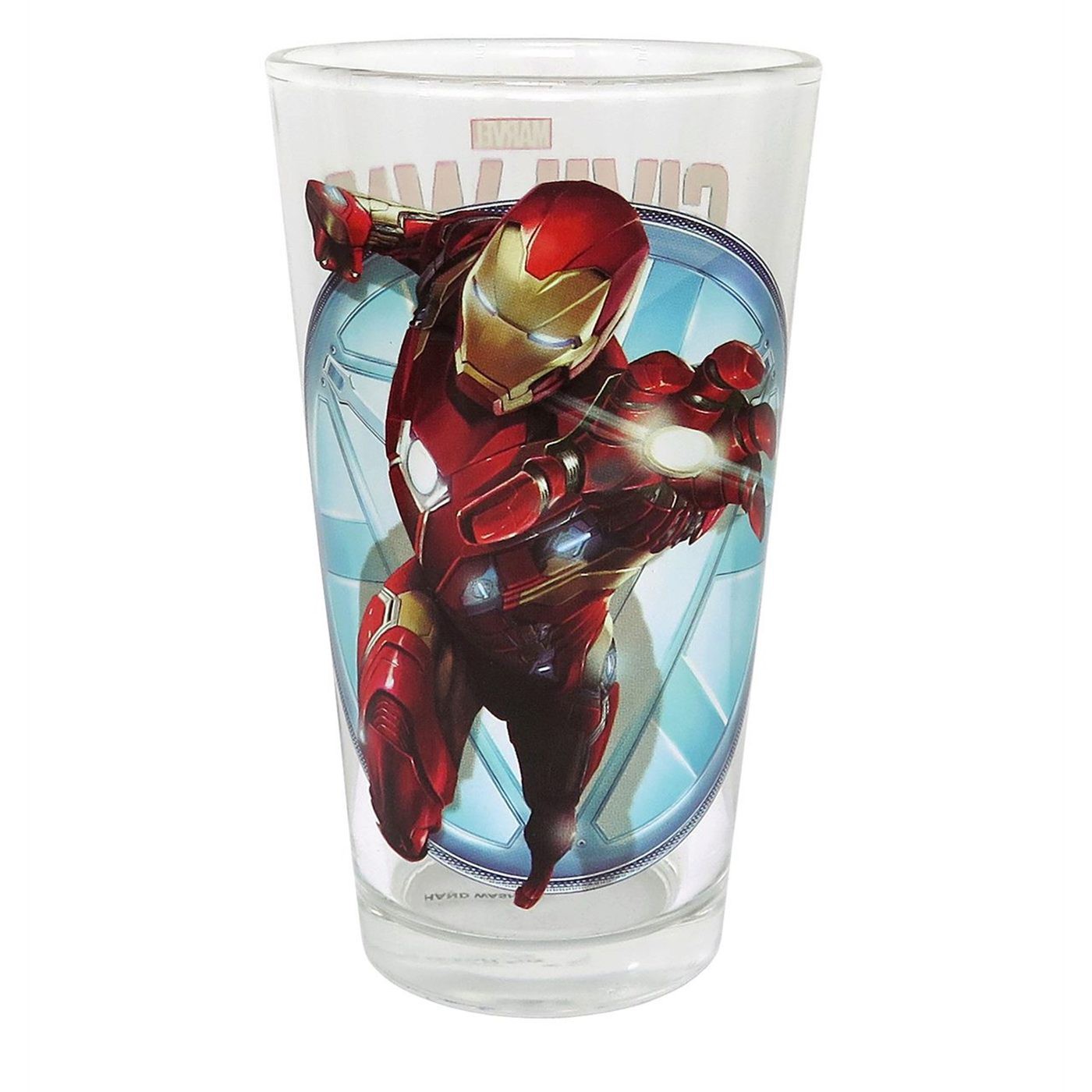 Iron Man Action Pint Glass, Red