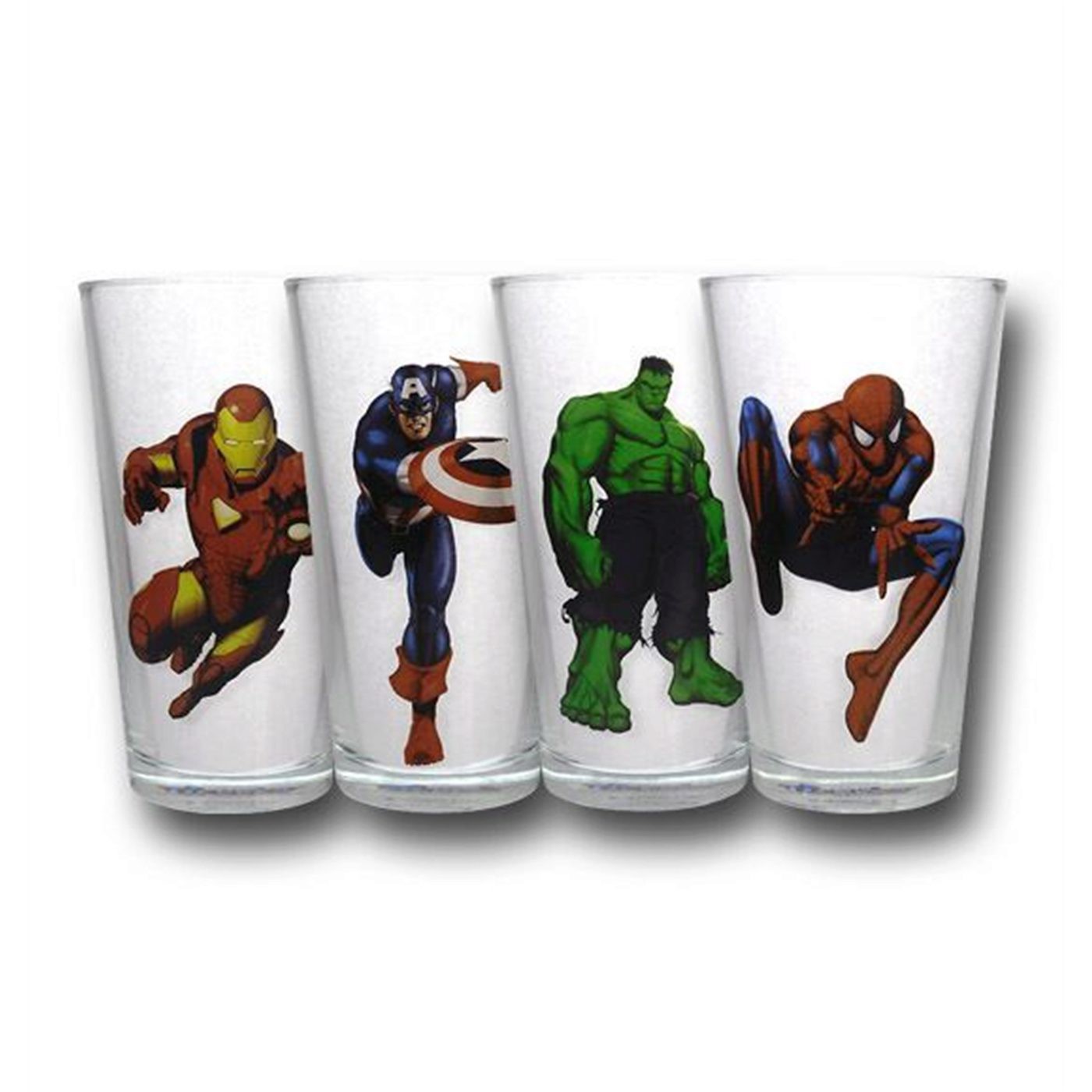 Marvel Heroes Action Pint Glass Set of 4