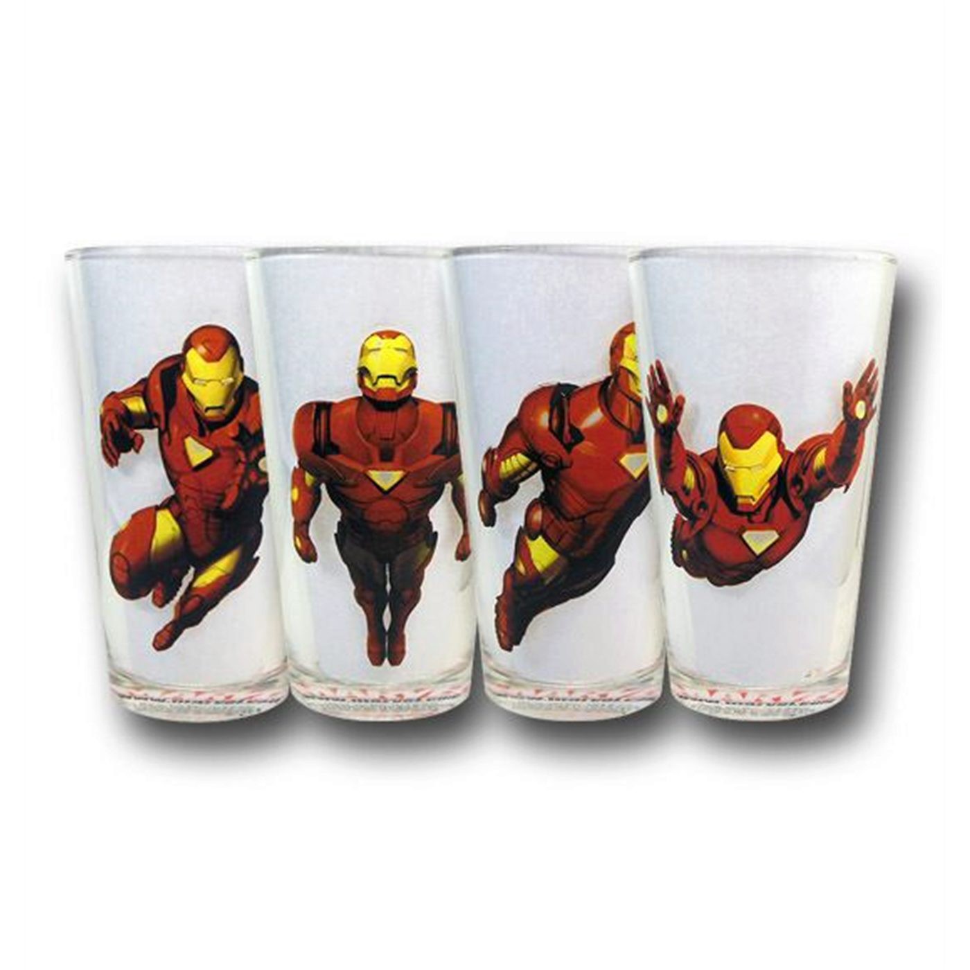 Iron Man Modern Action Pint Glass Set of 4