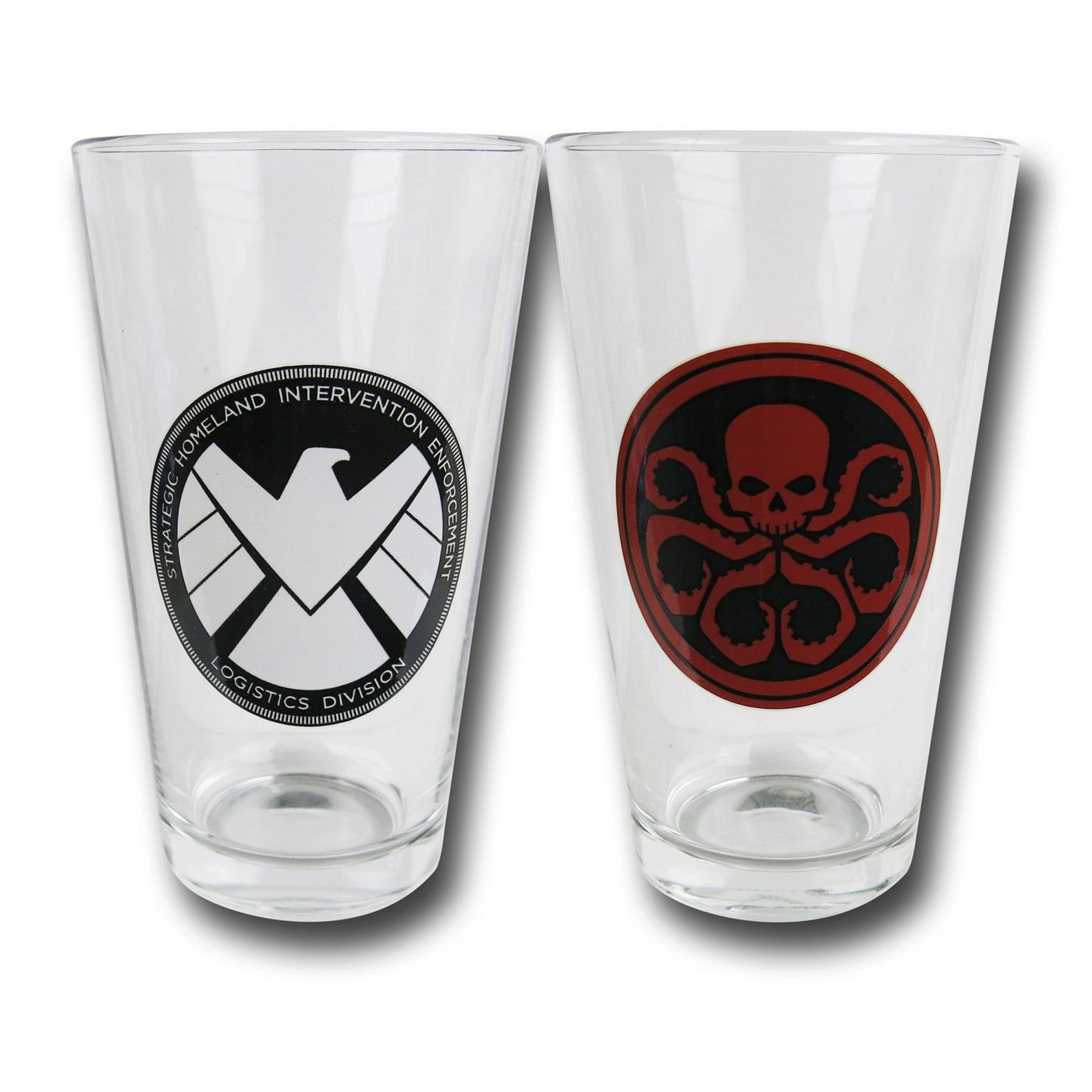 SHIELD and Hydra Pint Glass 2-Pack, Black