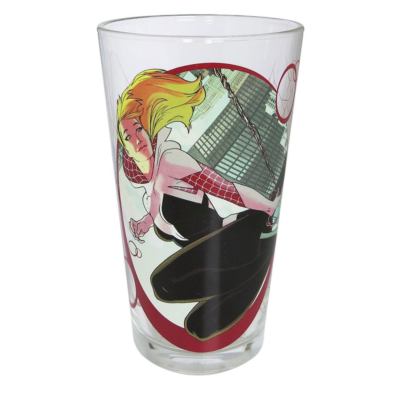 Spider-Gwen Pose Pint Glass, Black