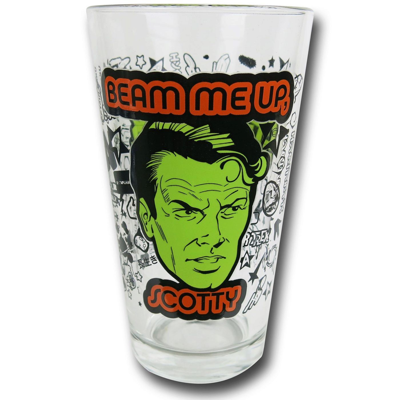 Star Trek Beam Me Up Pint Glass, Yellow