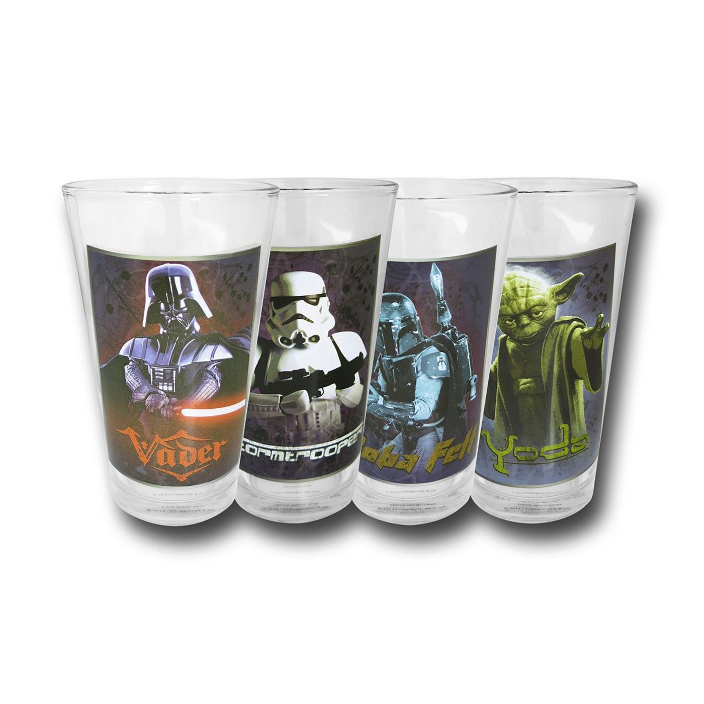 Star Wars Heroes & Villains 16oz Pint Glass Set of 4