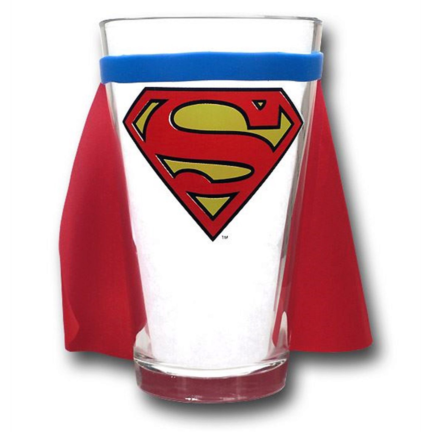 Superman Pint Glass With Cape