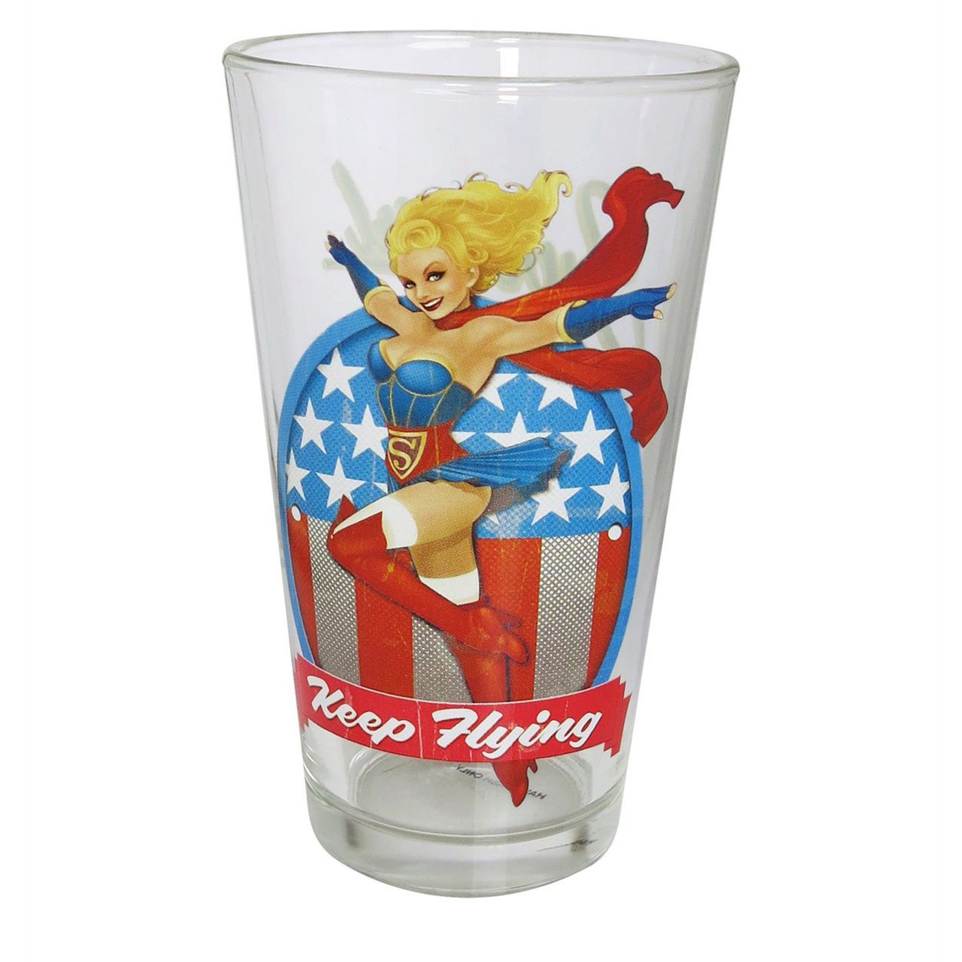 Supergirl DC Bombshell Pint Glass, Blue