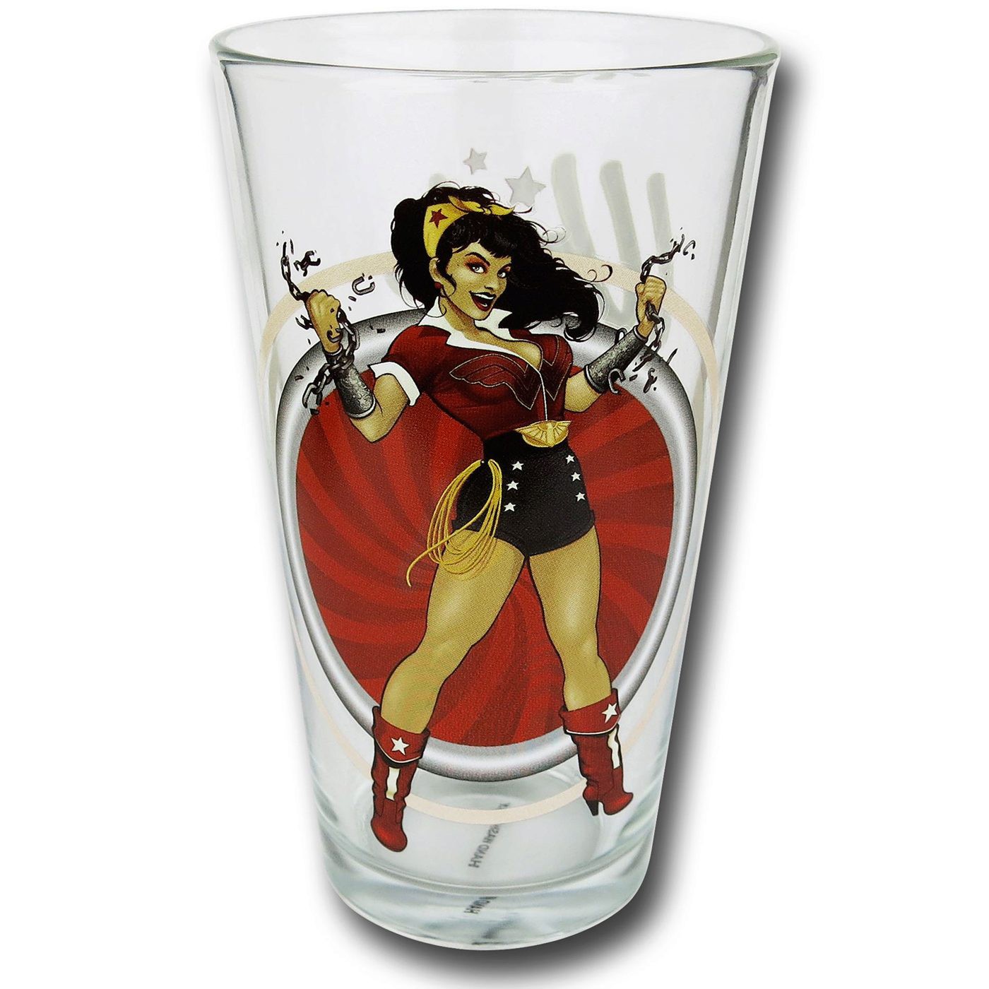 Wonder Woman Bombshells Pint Glass, Red