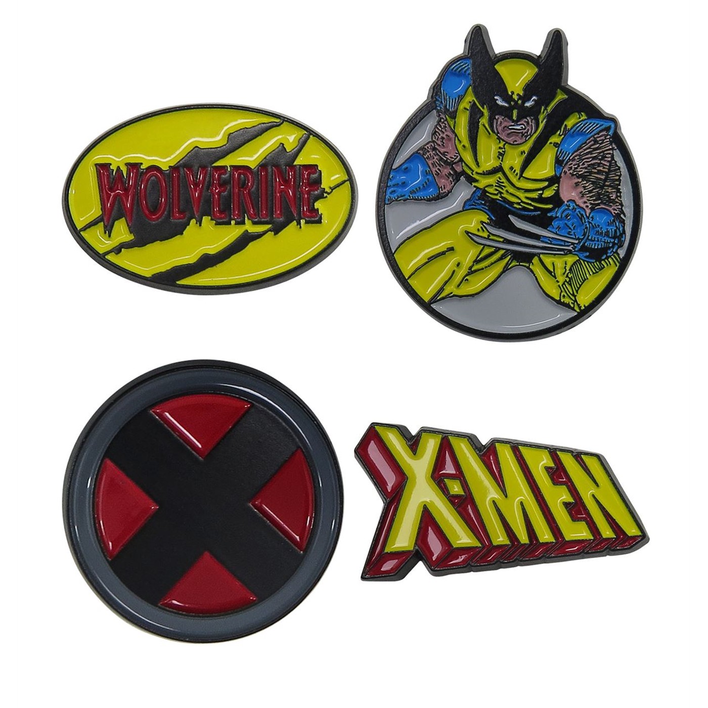 Wolverine & The X-Men Lapel Pin Set of 4, Yellow