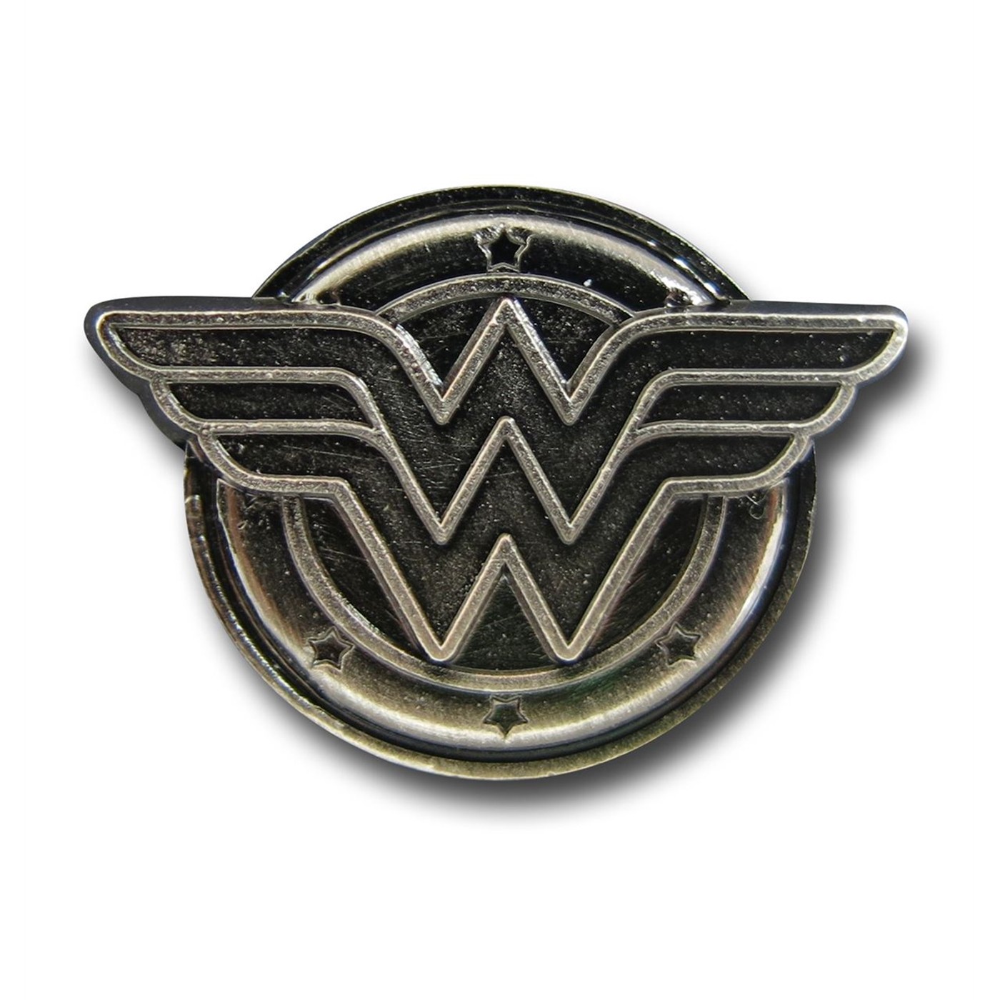 Wonder Woman Symbol Pewter Lapel Pin, Grey
