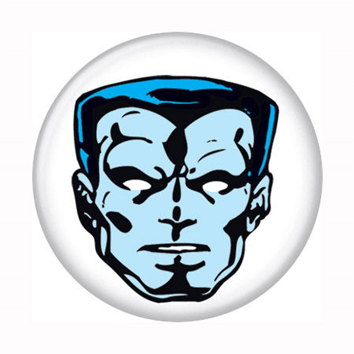 X-Men Colossus Head Button, White