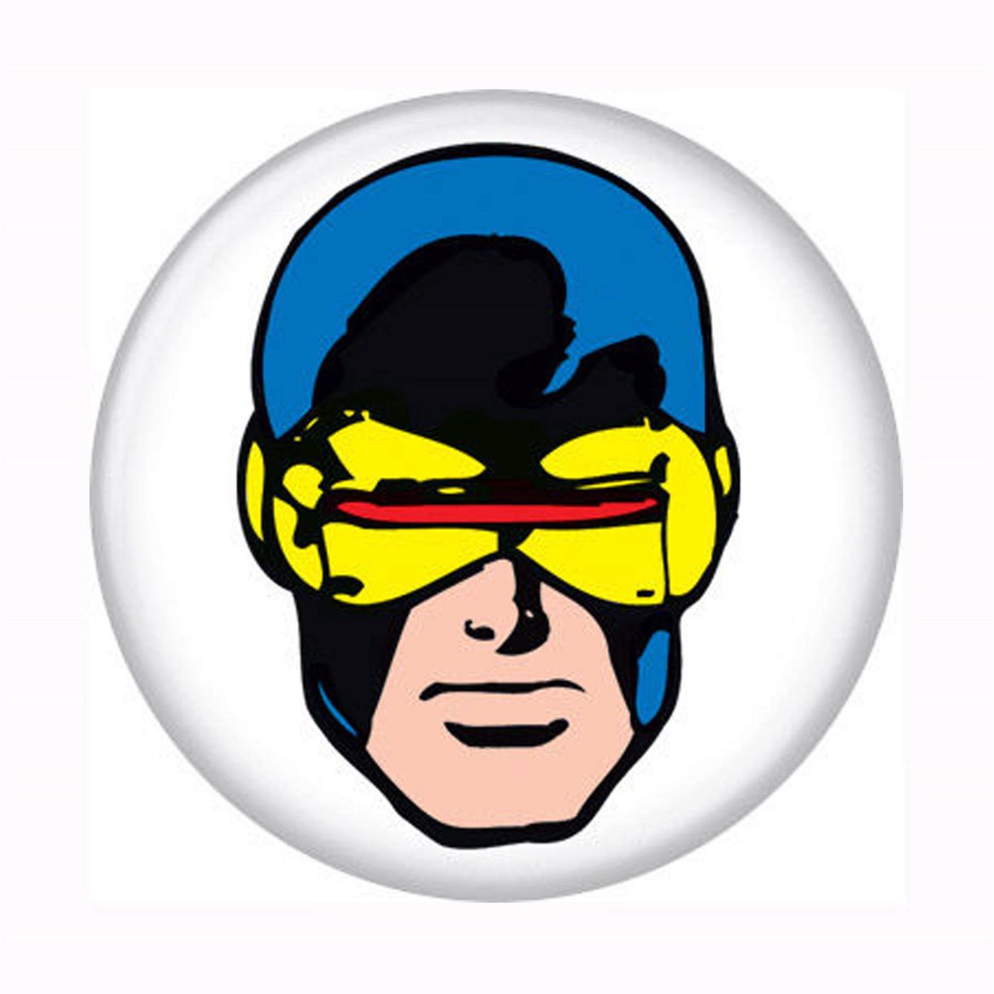 X-Men Cyclops Head Button, White