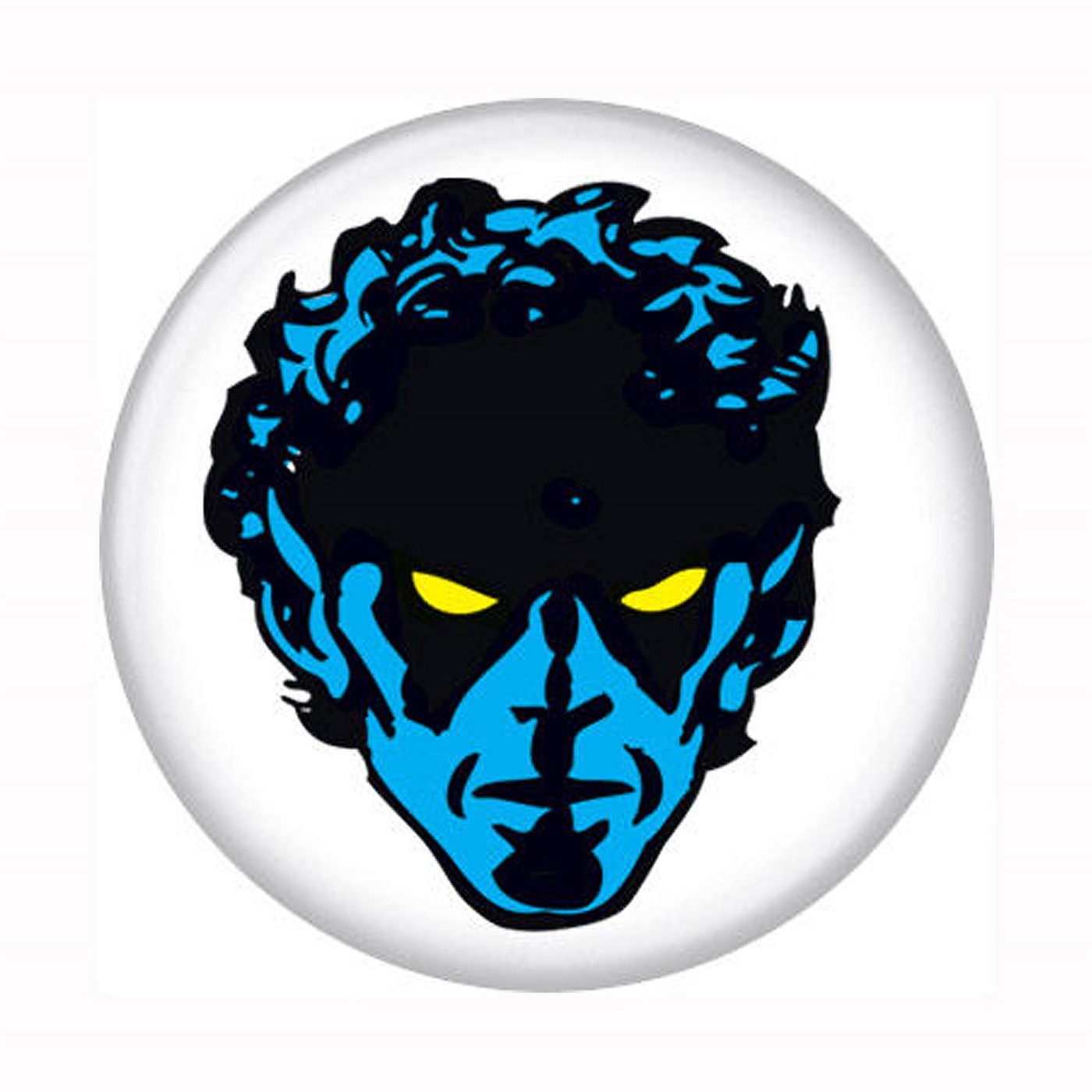 X-Men Nightcrawler Head Button, White