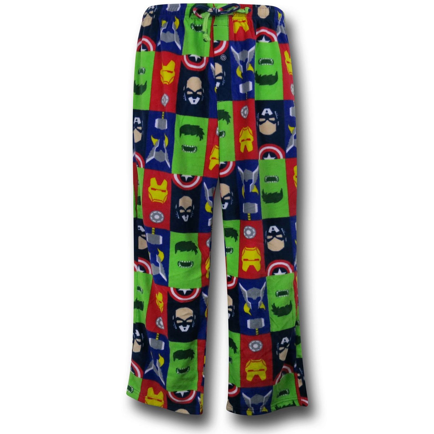 Avengers Minimalist Faces Sleep Pants, Blue