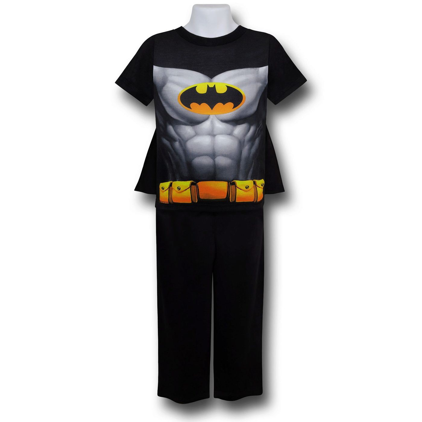Batman Caped Costume Kids PJ Sleep Set, Black