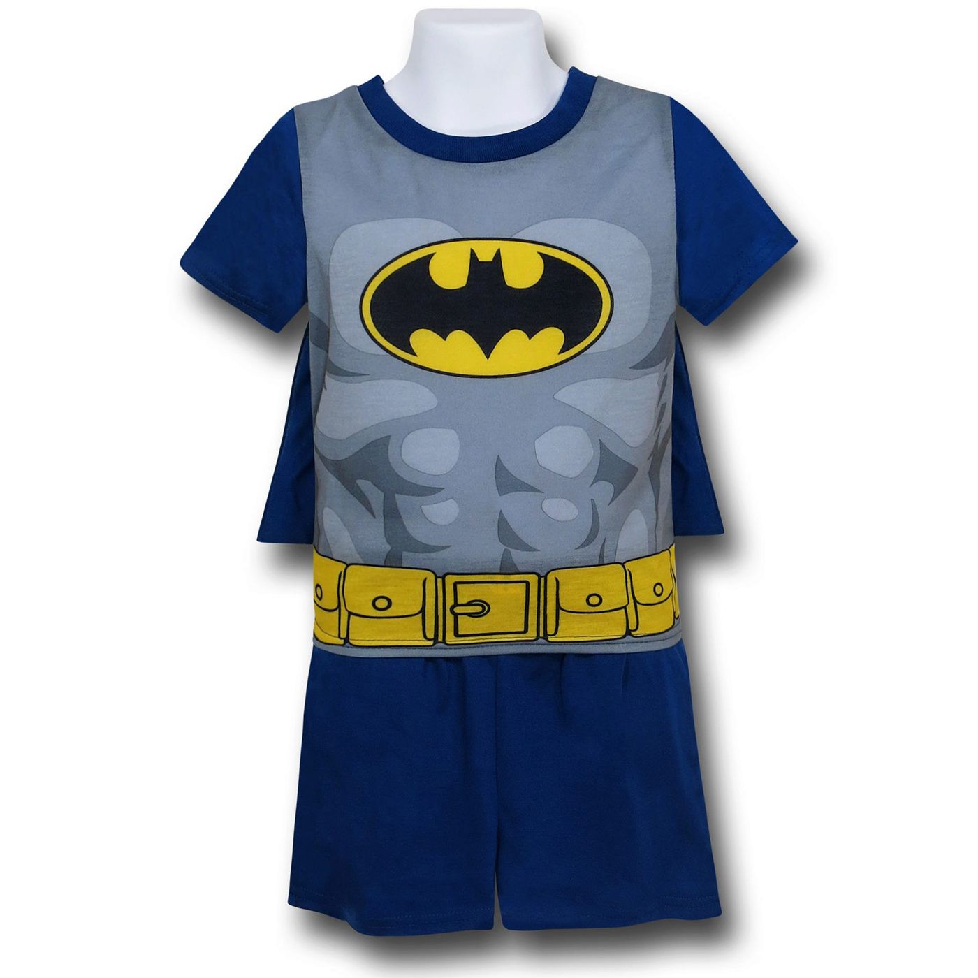 Batman Caped Kids Short Pajama Set, Blue