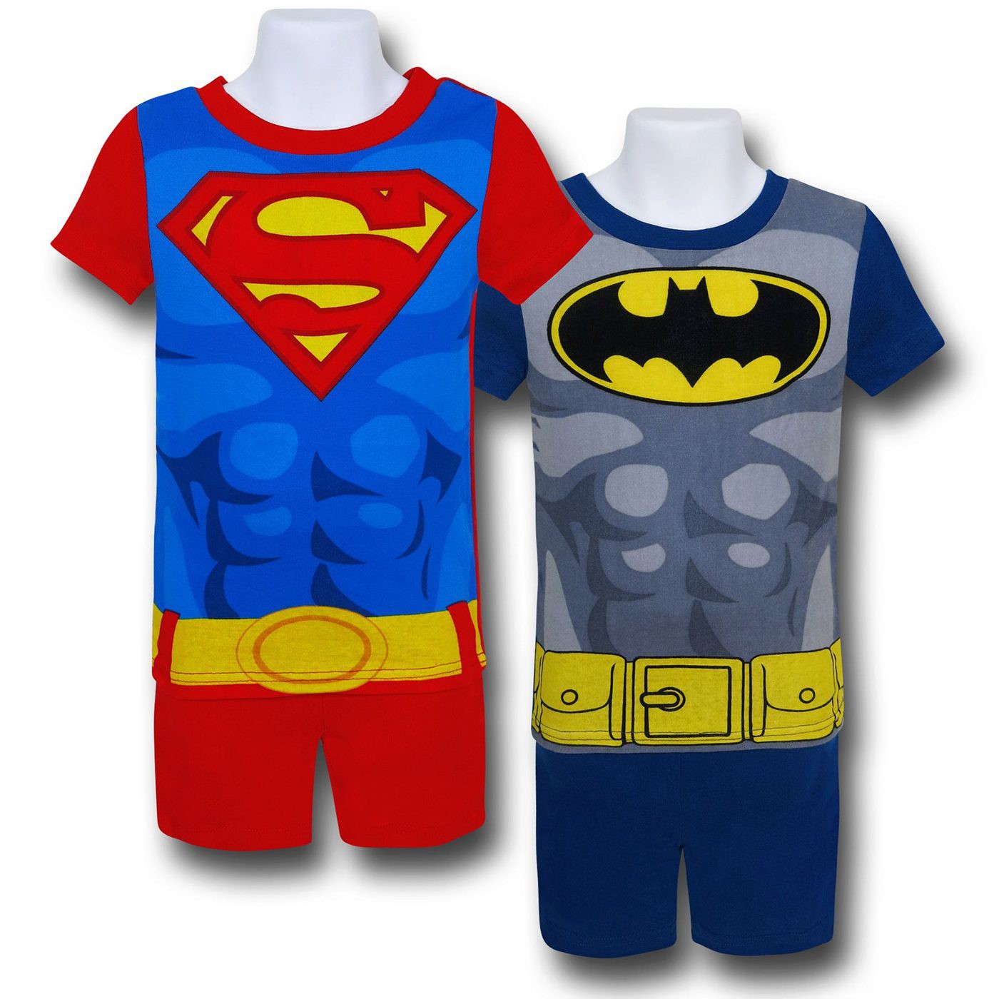 Batman Superman Kids Cotton Short Sleep Sets, Blue