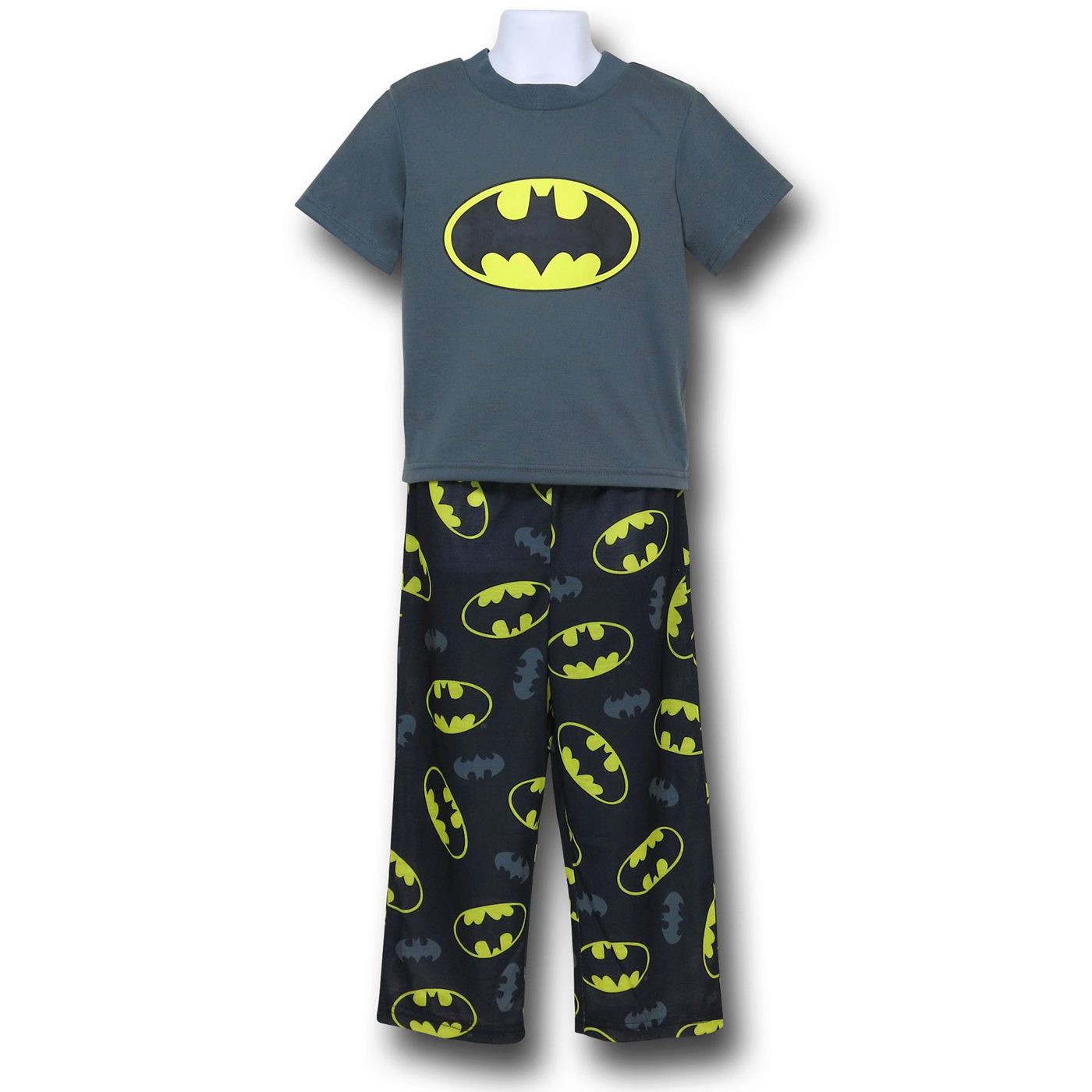 Batman Symbol Top Kids Pajama Set, Black