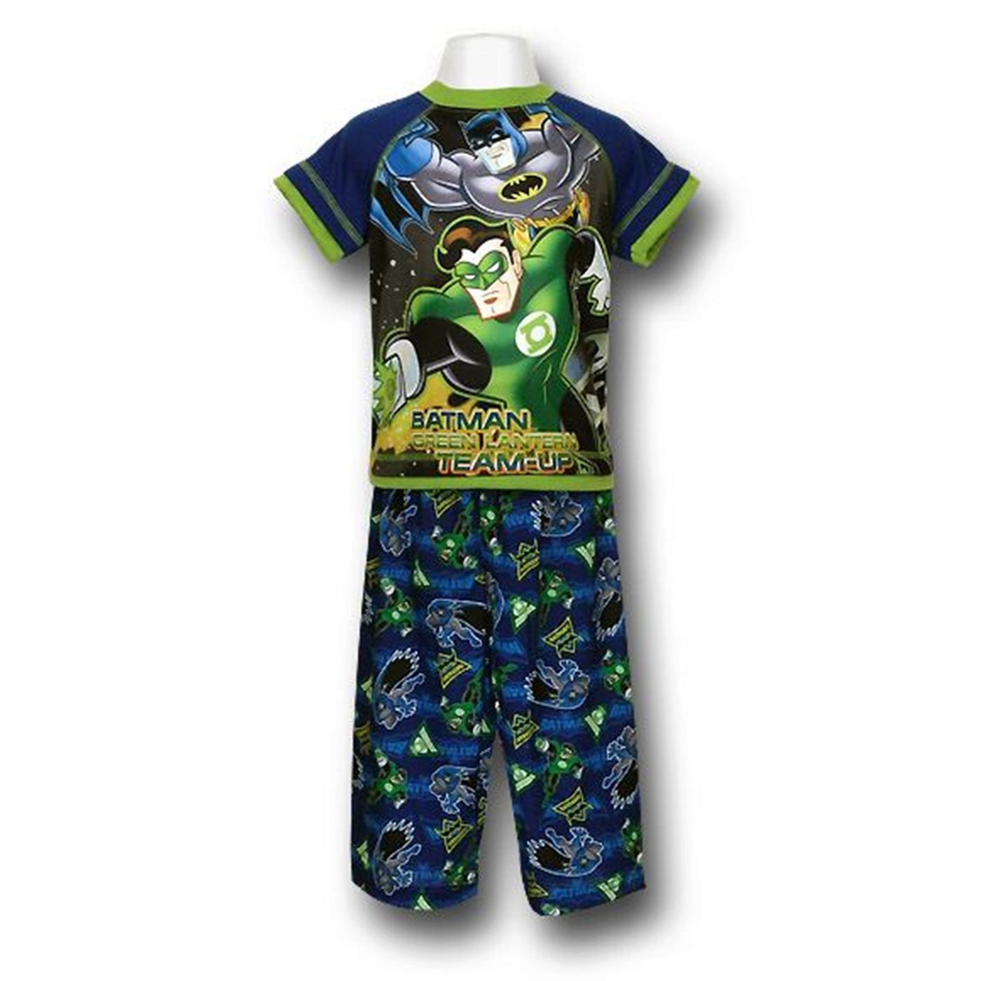 Batman and Green Lantern Team Up Kids PJ Set, Blue