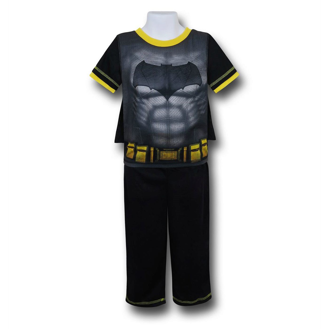 Batman Vs Superman Kids Batman Caped Pajama Set, Black