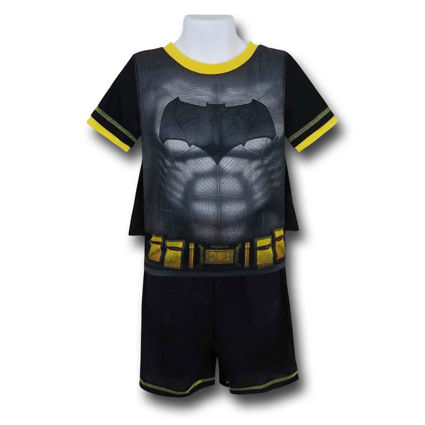 Batman Kids Caped Pajama Set with Shorts, Black