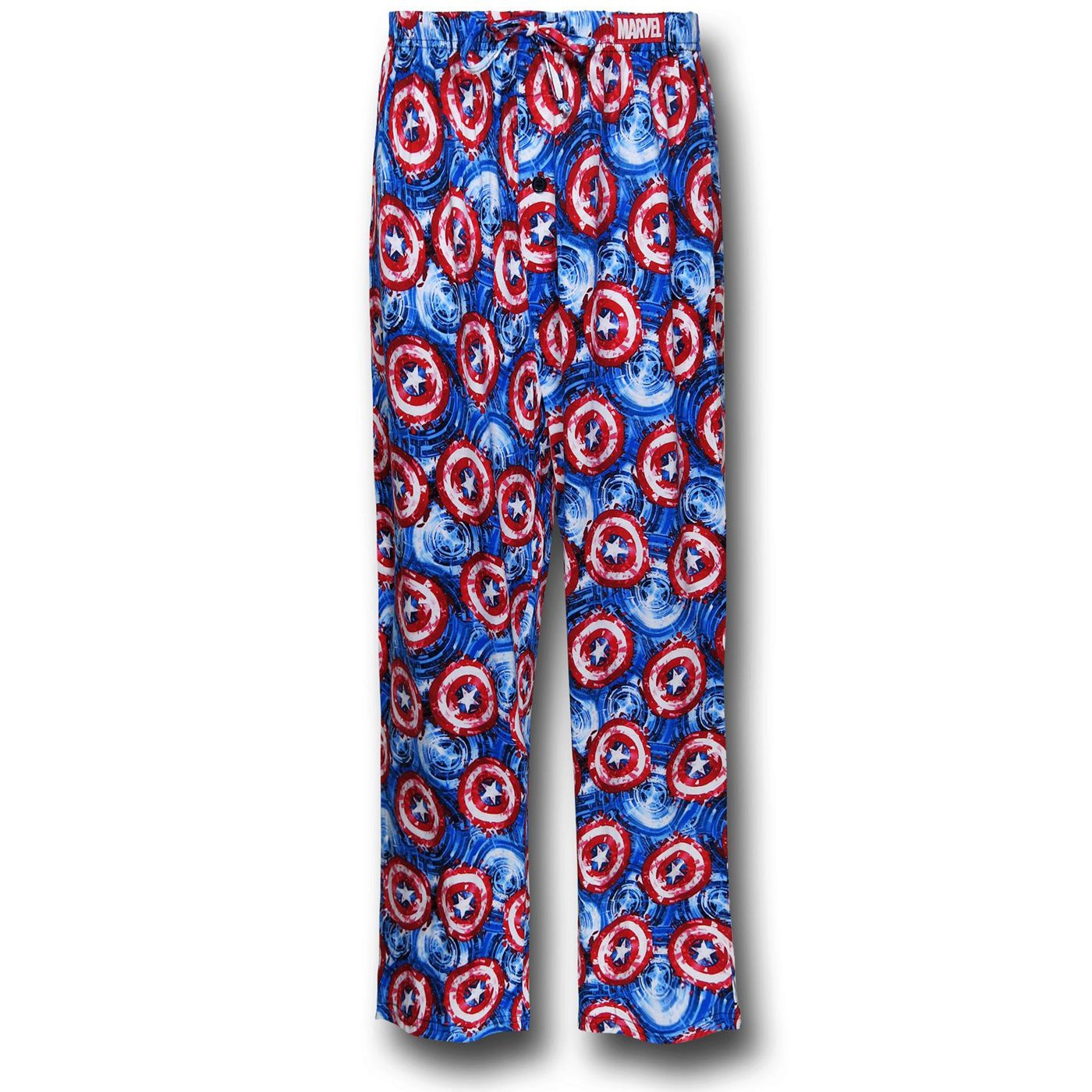 Captain America All-Over Shield Collage Sleep Pants, Blue