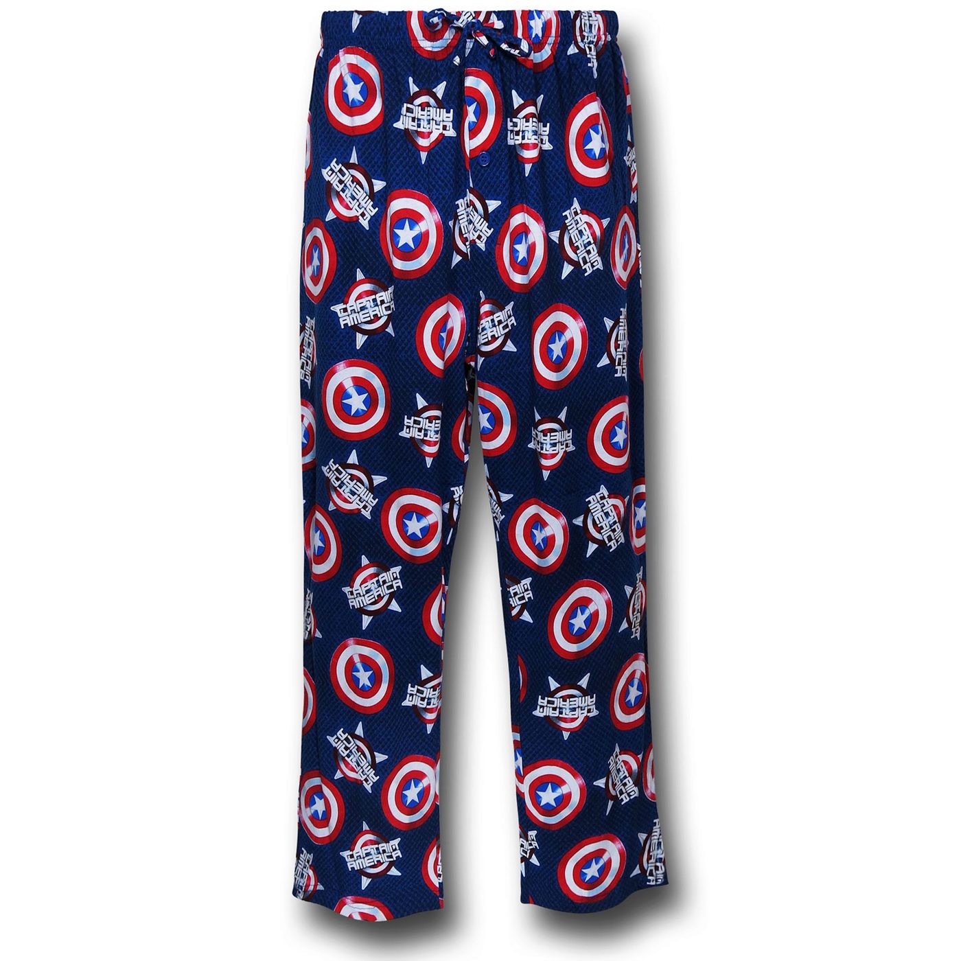 Captain America Shields & Logo Stars Sleep Pants, Blue