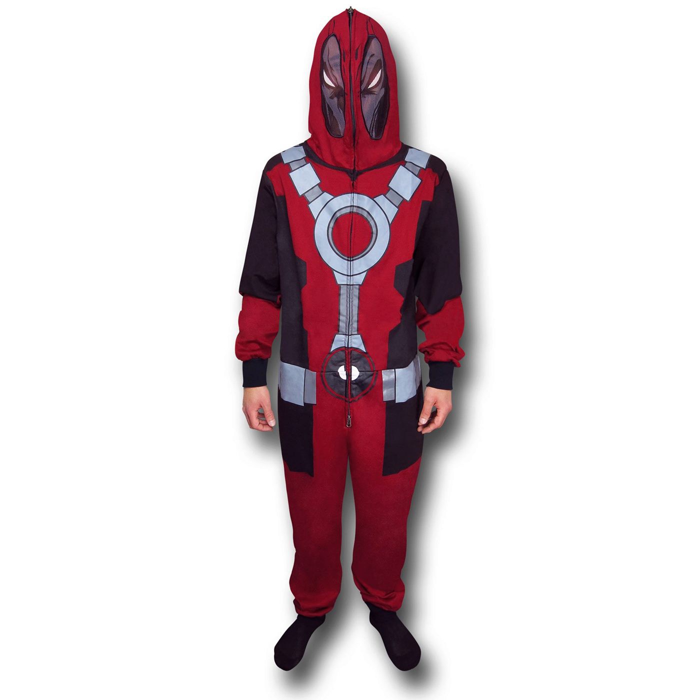 Deadpool Costume Adult Union Suit, Red