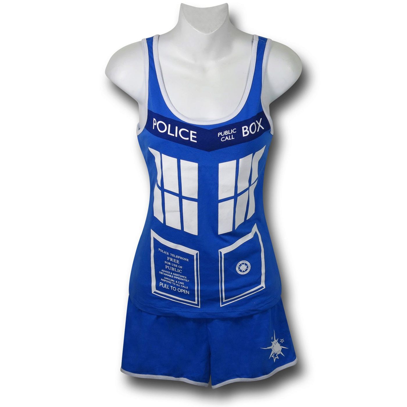 Dr. Who Tardis Pajama Set, Blue