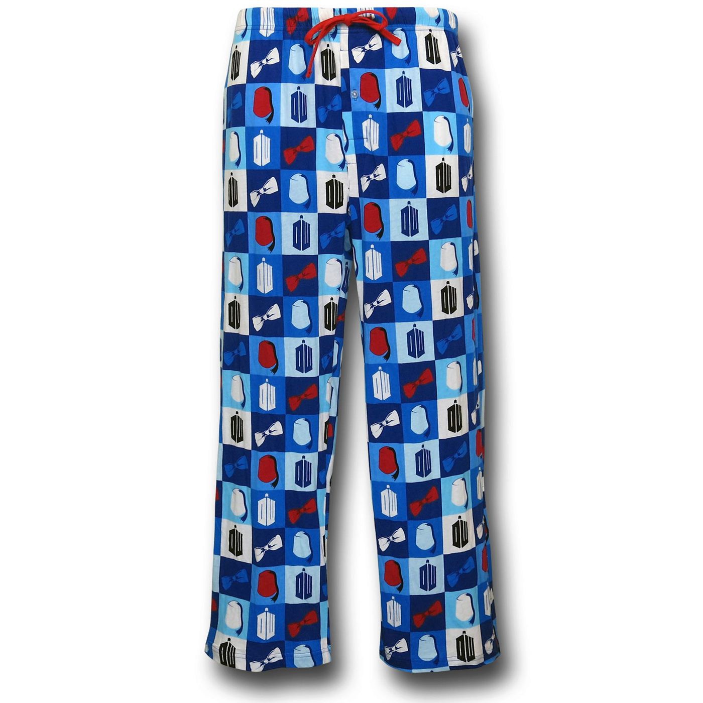 Doctor Who Image Panel Drawstring Sleep Pants, Blue