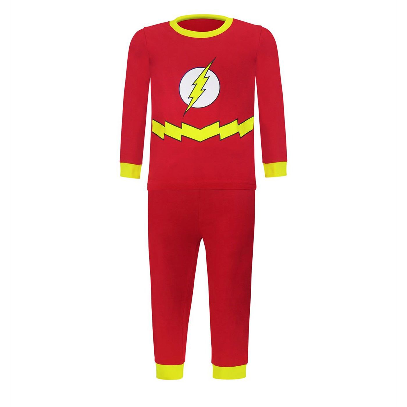 Flash Costume Kids Tight Fit Pajama Set, Red
