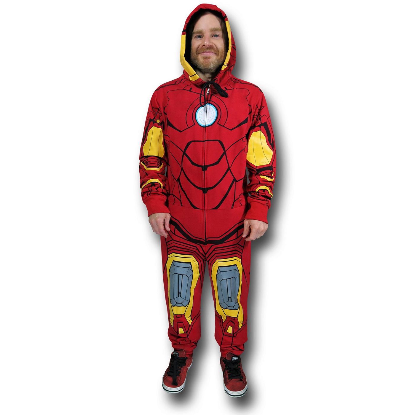 Iron Man Armor Costume Union Suit, Red