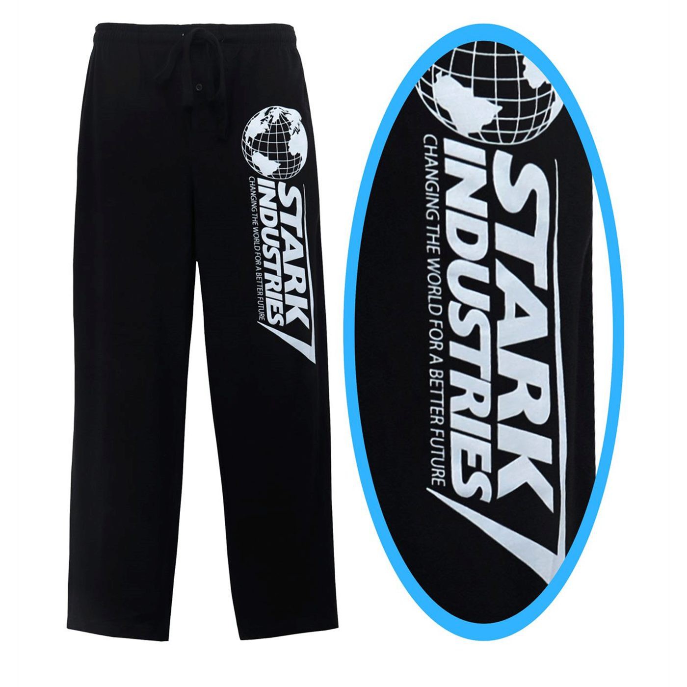 Iron Man Stark Industries Logo Men's Pajama Pants, Black