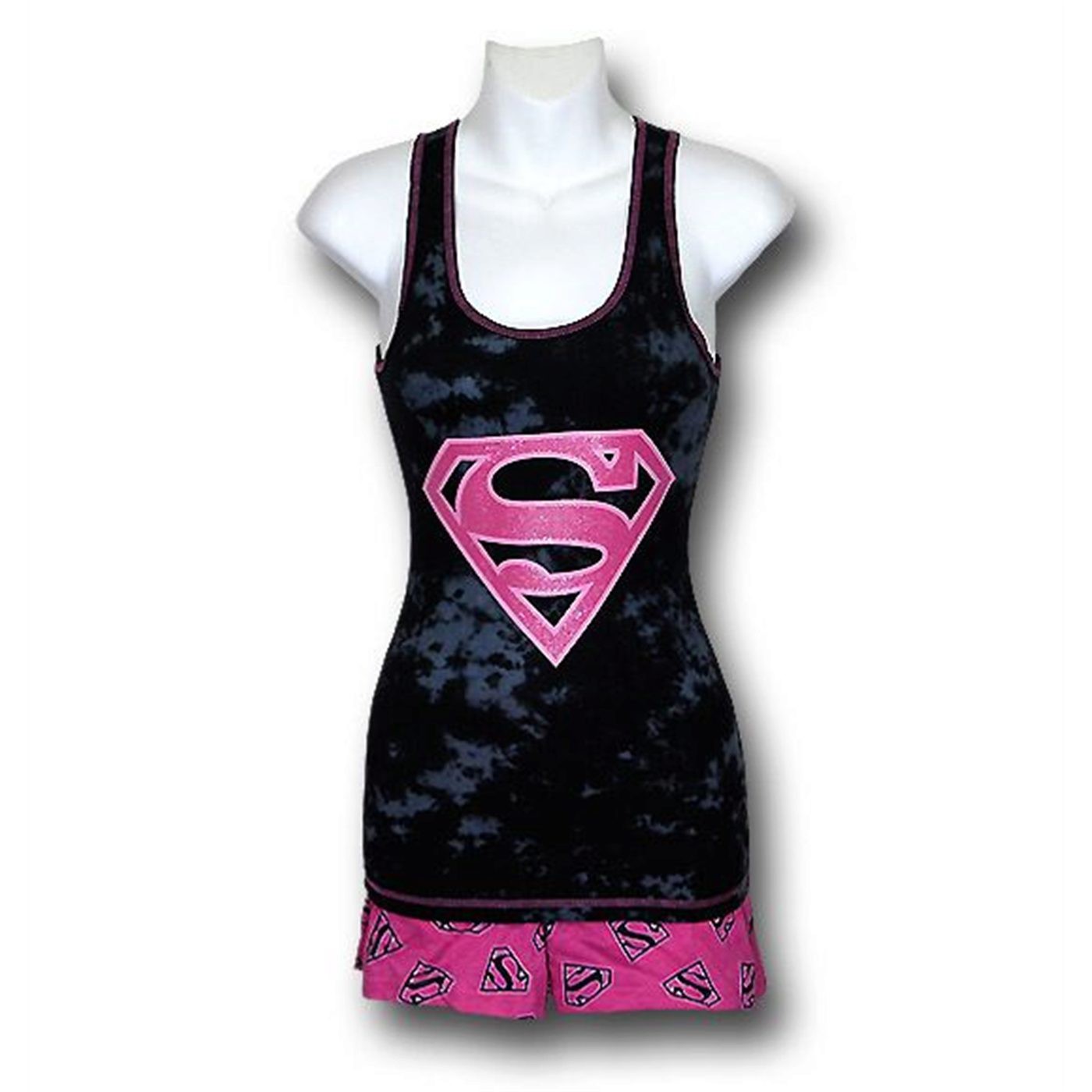 Supergirl Juniors Tie Dye Tank Top & Shorts Set