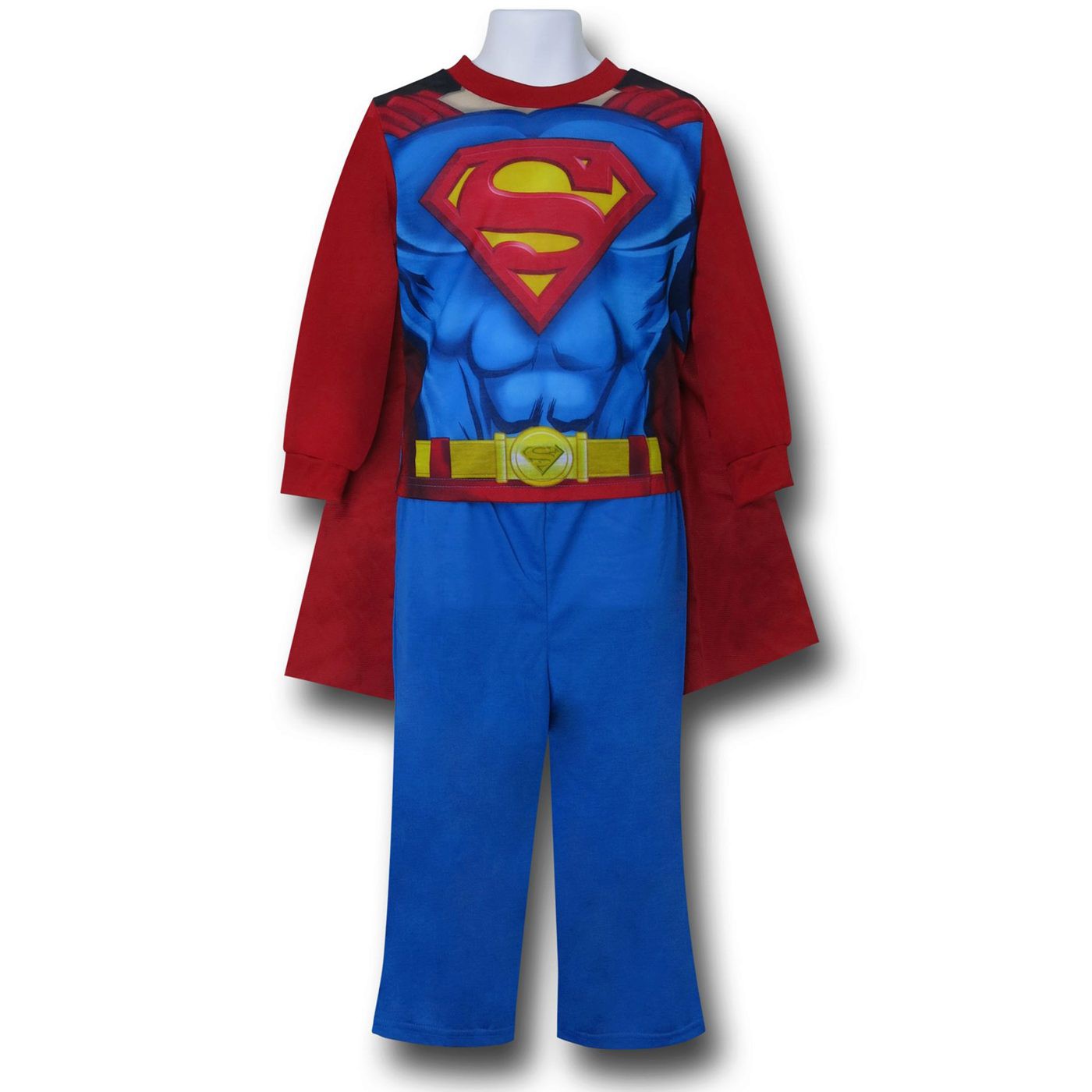 Superman Costume & Cape 2-Piece Kids Pajama Set, Blue
