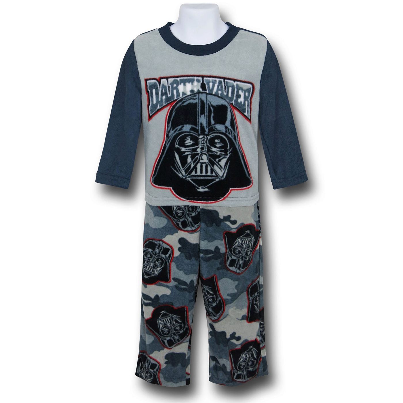 Star Wars Vader Face 2-Piece Kids Pajama Set, Grey