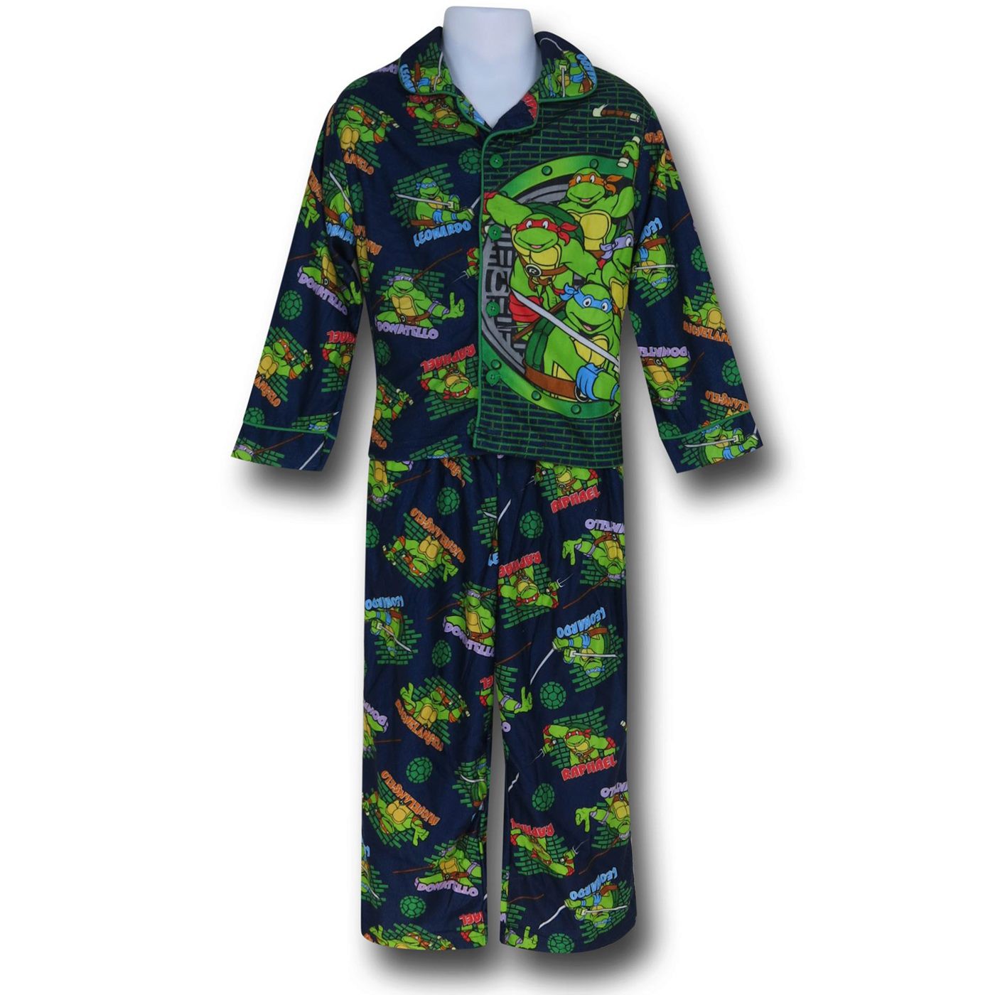 TMNT Jersey Coat Kids Pajama Set, Green