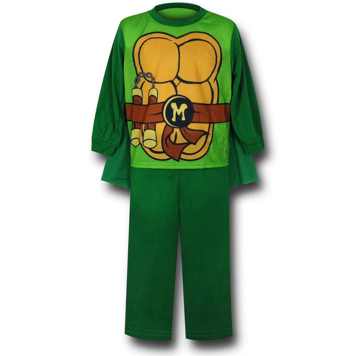 TMNT Michelangelo Costume Toddler Pajama Set, Green