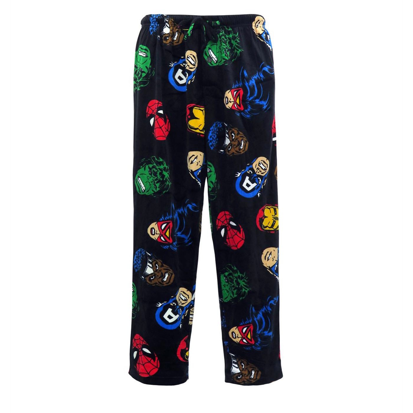 Marvel Heroes Sueded Fleece Pajama Pants, Black