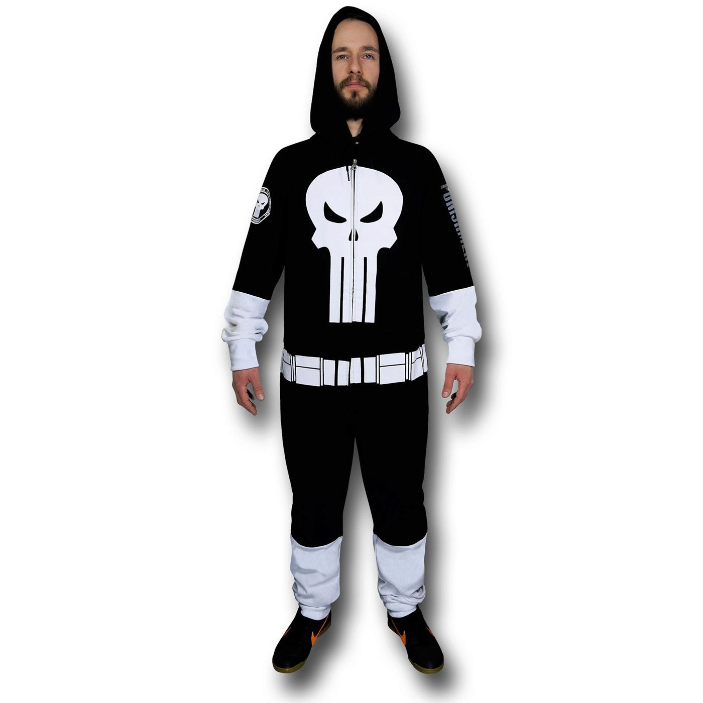Punisher Costume Union Suit, Black