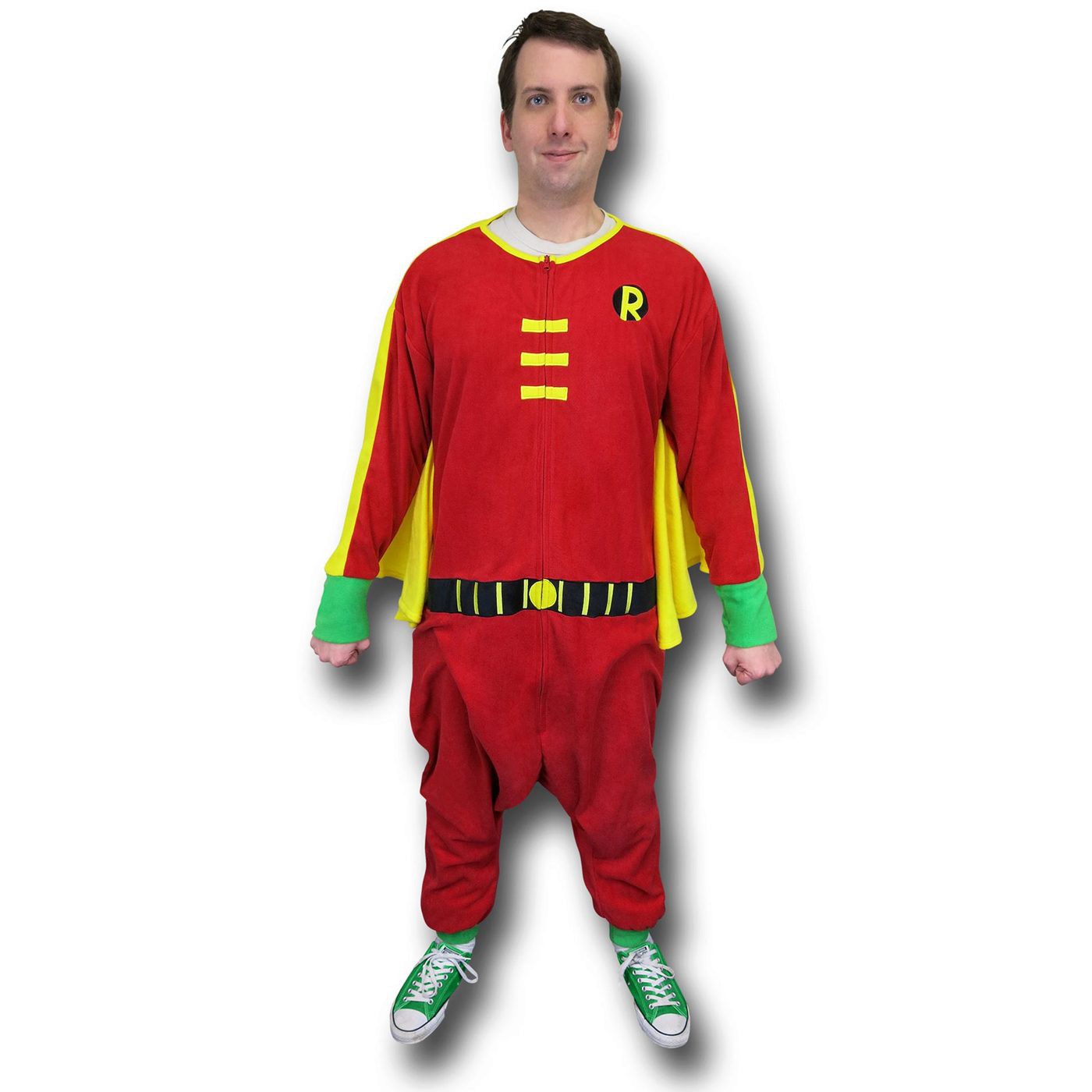 Robin Caped Union Suit, Red
