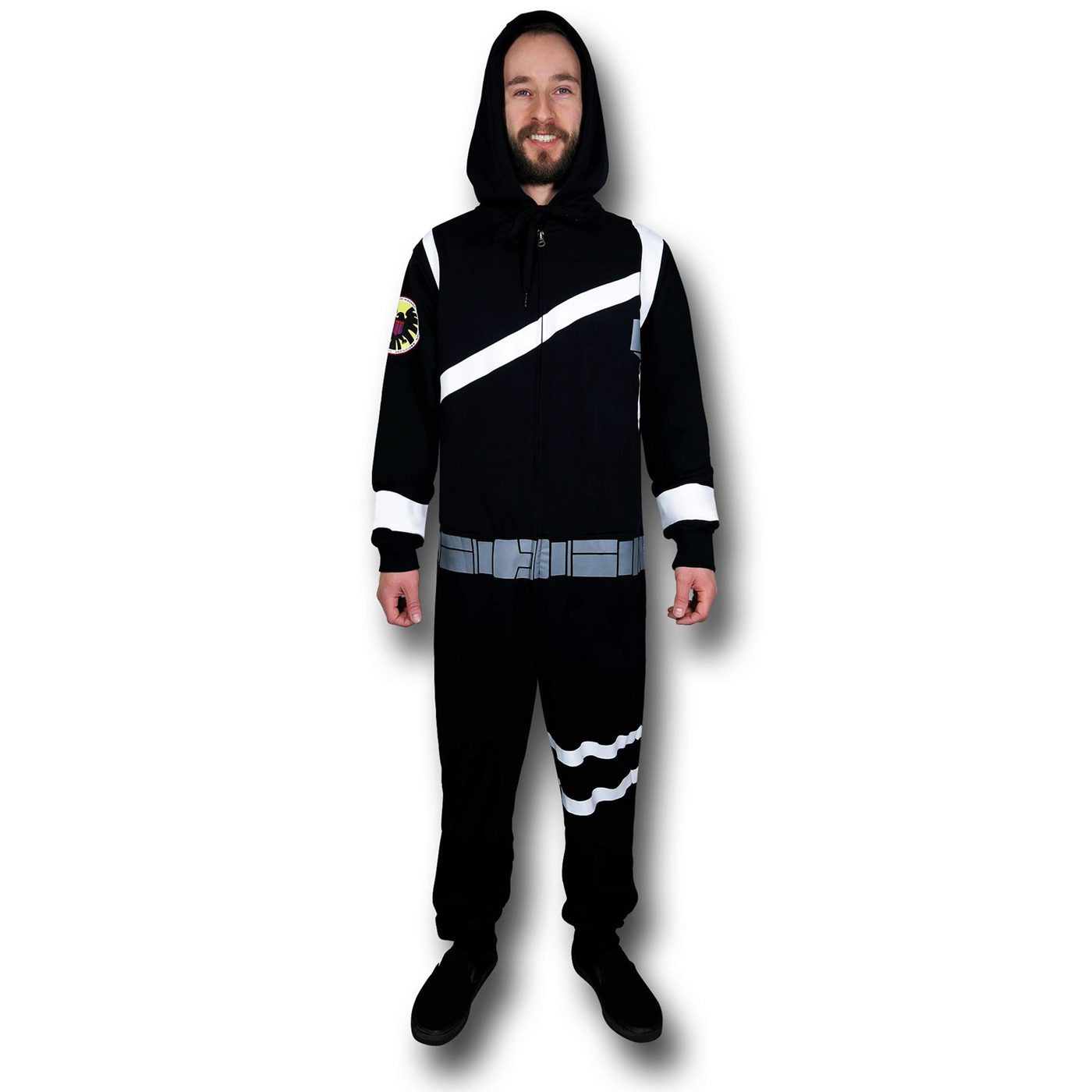 SHIELD Agent Costume Union Suit, Black