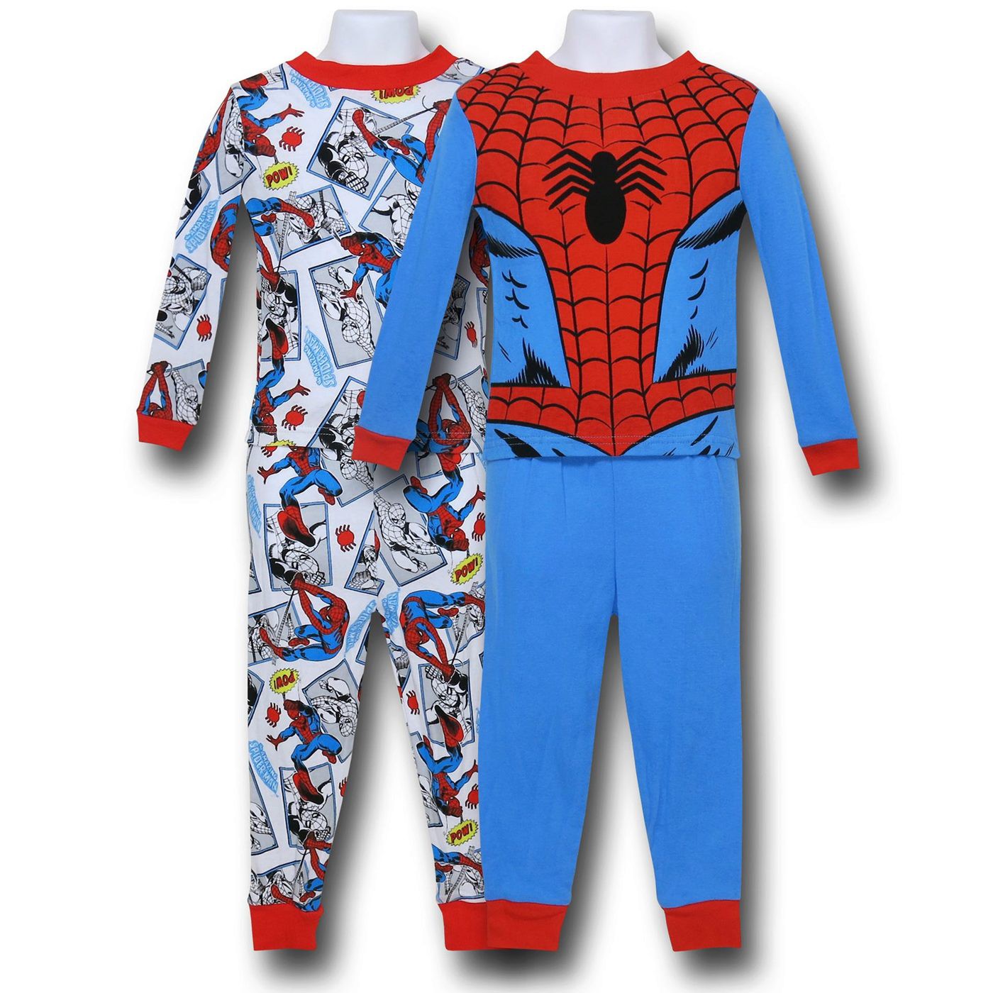 Spiderman Light Blue Costume Kids Pajama Sets, Blue