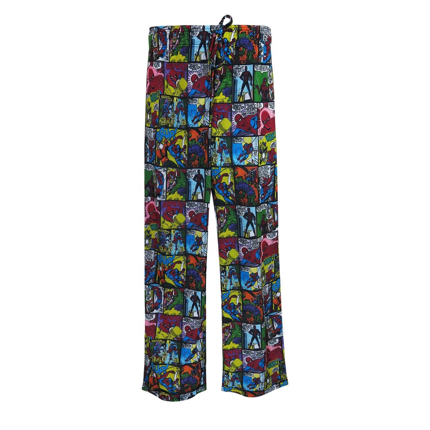 Spider-Man Classic Panels Men's Pajama Pants, White
